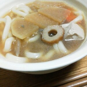 豚汁をリメイク☆豚汁うどん